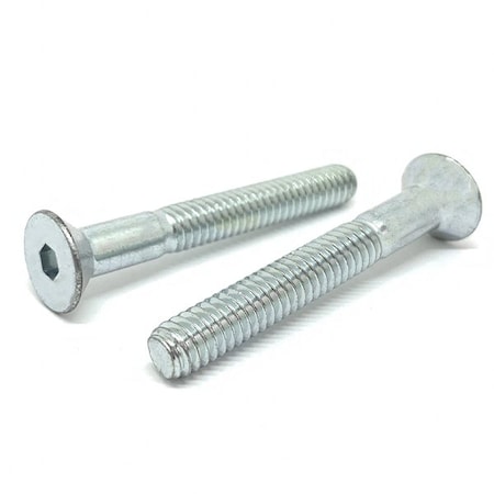 Boltsandnuts.Com 1/4"-20 Socket Head Cap Screw, Flat, Zinc Plated Alloy Steel, 2-1/2 in Length, 10 PK 25C250FSHCSAZ-10
